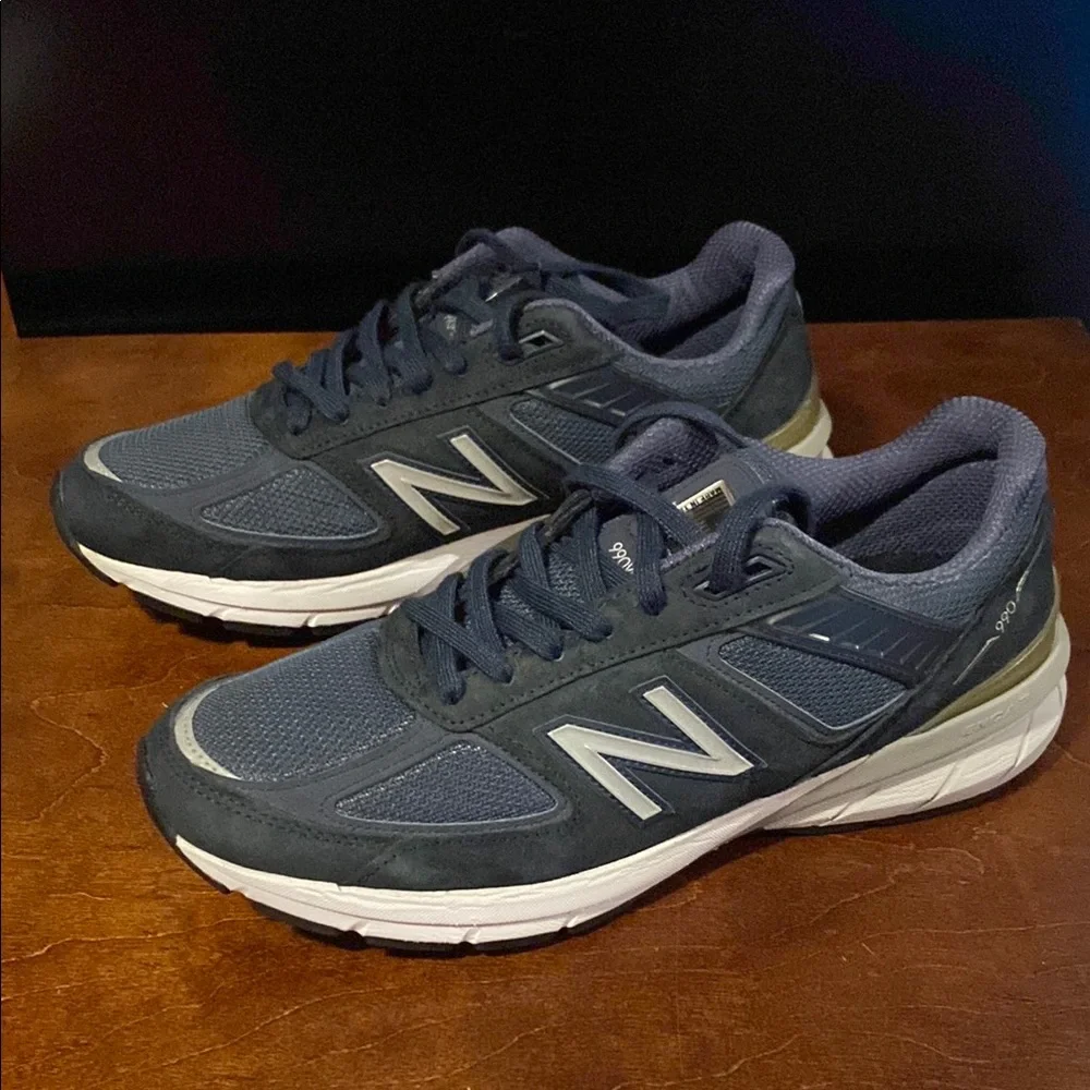 New Balance 990V5 Navy/Silver - Picture 2 of 7